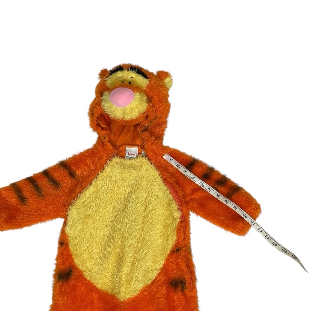 DISNEY TIGGER BABY COSTUME - INFANT SIZE - PLUSH HOODED ONESIE - Picture 3 of 7